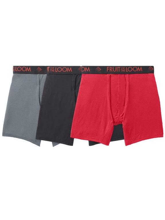 Men's Breathable Micro-Mesh Boxer Briefs, 3-Pack
