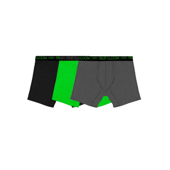 Fruit of the Loom Men's Breathable Micro-Mesh Boxer Briefs, 3-Pack