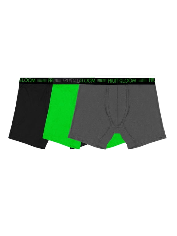 Men's Breathable Micro-Mesh Boxer Briefs, 3-Pack