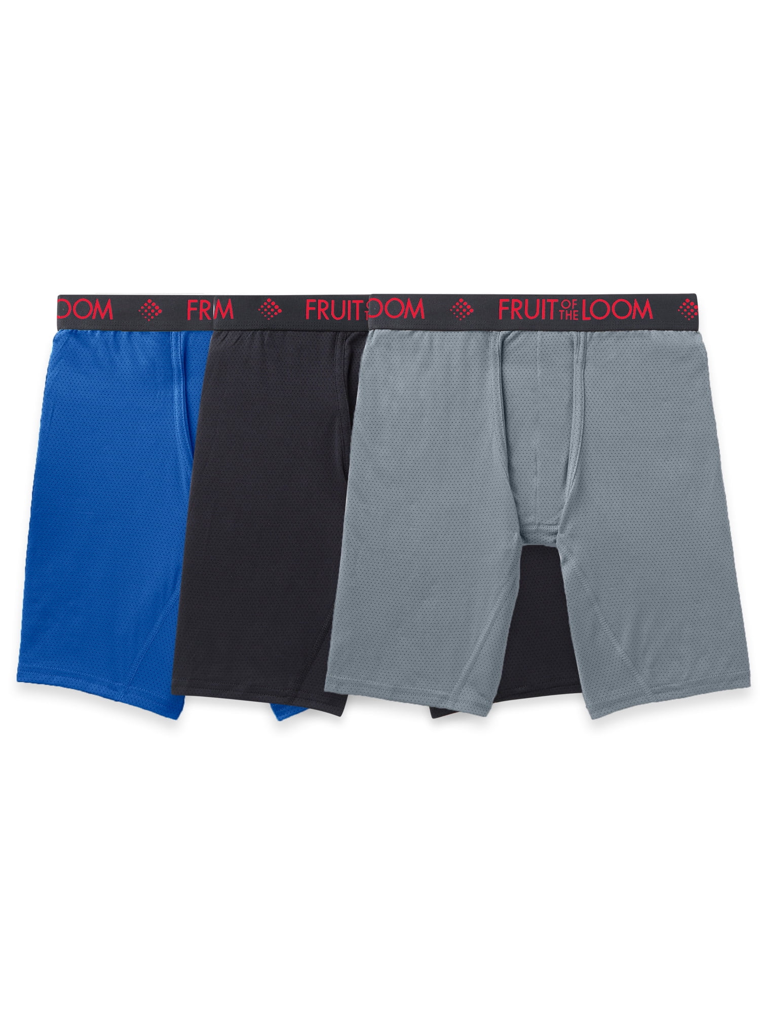 Fruit of the Loom Men's Breathable Micro-Mesh Boxer Briefs, 3 Pack