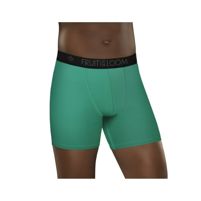 Fruit of the Loom Men's Breathable MicroMesh Print and Solid Boxer