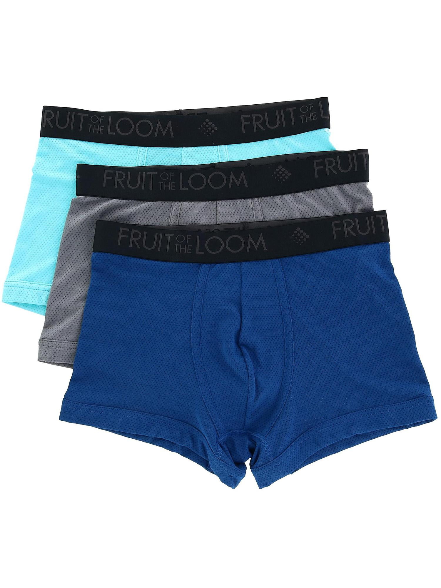 Fruit of the Loom Men's Breathable MicroMesh Short Leg Boxer Briefs, 3