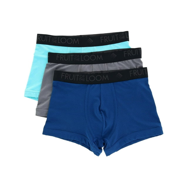 Fruit of the Loom Men's Breathable MicroMesh Short Leg Boxer Briefs, 3