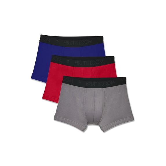 Fruit of the Loom Men's Breathable Micro-Mesh Short Leg Boxer Briefs, 3-Pack