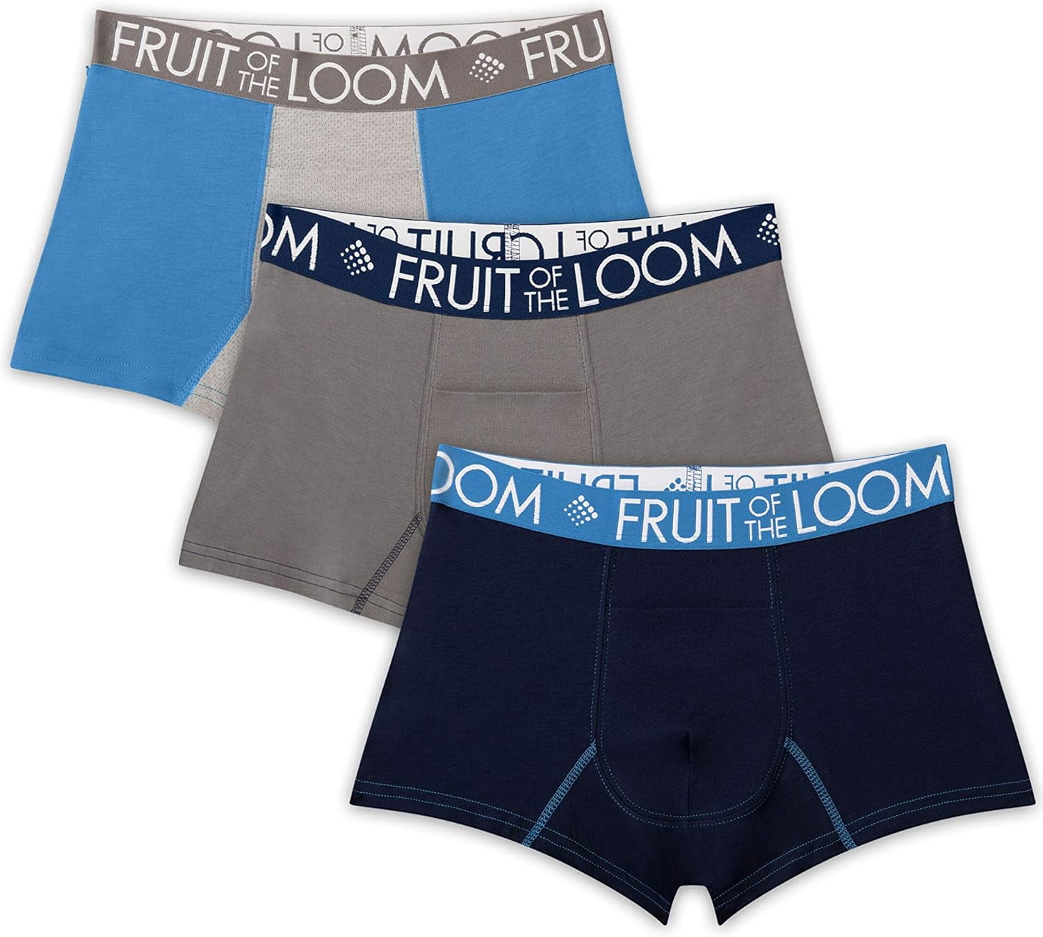 Fruit of the Loom Men's Breathable Performance Boxer Briefs Short Leg 3 Pack