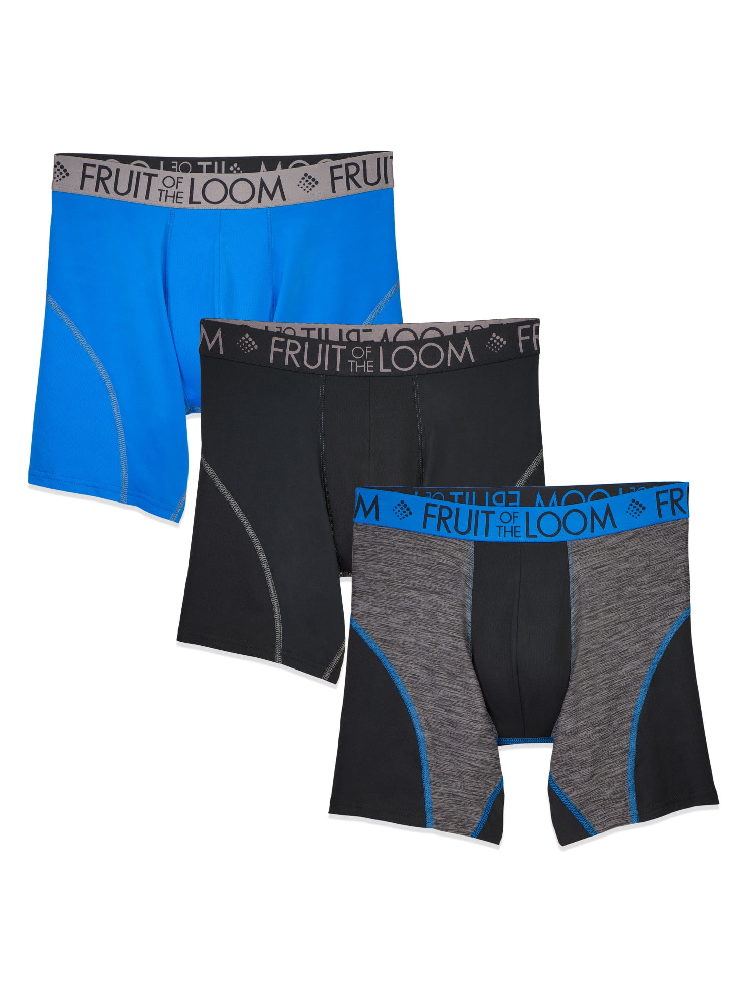 Fruit of the Loom Men's Breathable Performance Boxer Briefs, 3 Pack 