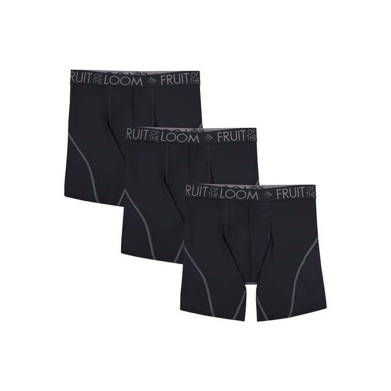 Fruit of the Loom Men's Breathable Performance Boxer Briefs, 3 Pack