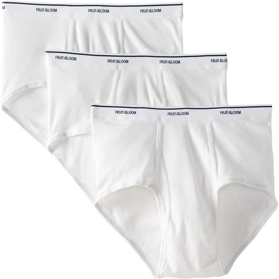 Fruit of the Loom Men's Brief Pack of 3 White, XXXXL