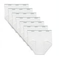 thumbnail image 1 of Fruit of the Loom Men's Classic Tag Free 100% Cotton White Briefs, 1 of 3