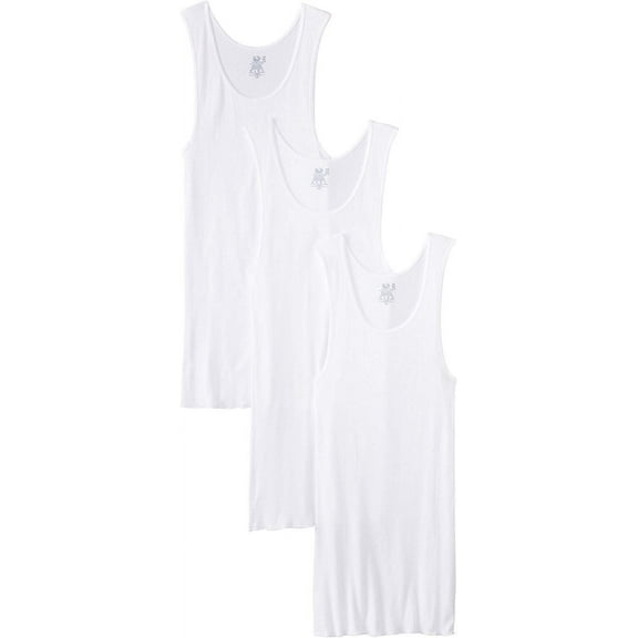 Fruit of the Loom Men's Classic White A-Shirt Big Man, 3XB 3 Pack