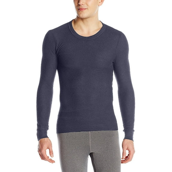 Fruit of the Loom Men's Classics Midweight Waffle Thermal Top Large, Navy