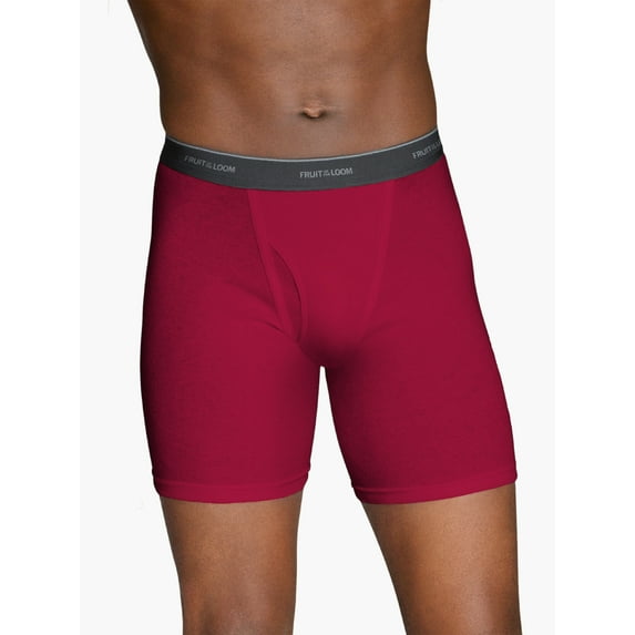Fruit of the Loom Men's CoolZone Fly Assorted Boxer Briefs, Extended Sizes, 4 Pack