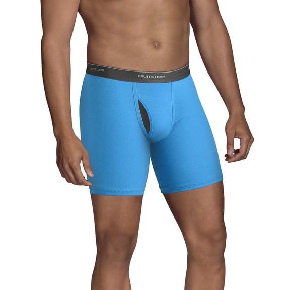 Fruit of the Loom Men's CoolZone Fly Assorted Boxer Briefs, Extended Sizes, 4 Pack
