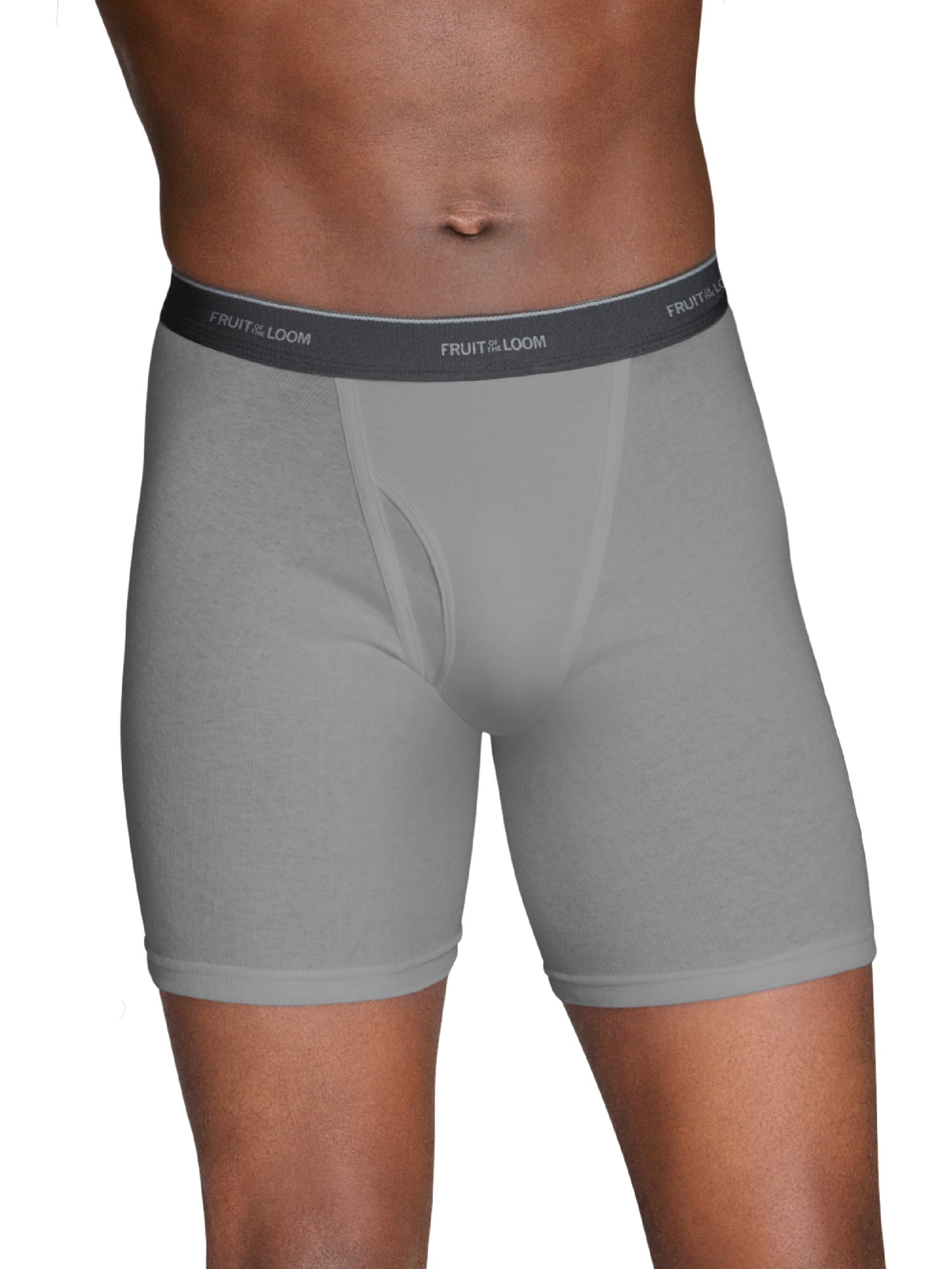 Fruit of the Loom Men's CoolZone Fly Black and Gray Boxer Briefs, 5