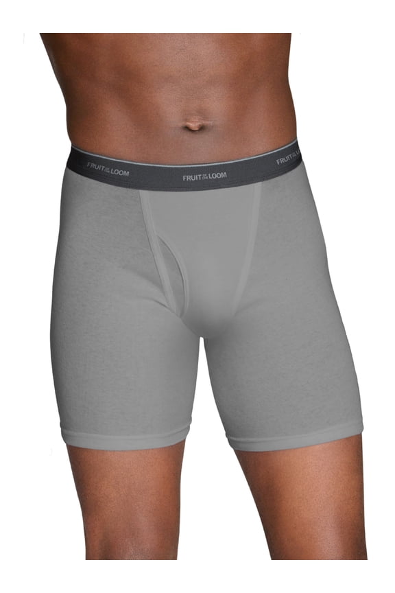Men's CoolZone Fly Black and Gray Boxer Briefs, 5 Pack