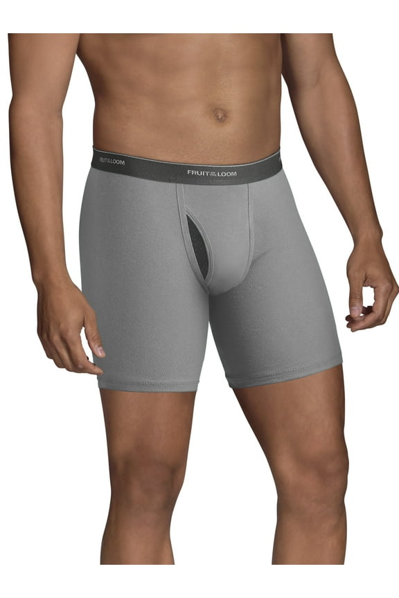 Men's CoolZone Fly Black and Gray Boxer Briefs, 5 Pack