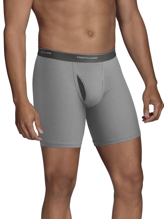 Men's CoolZone Fly Black and Gray Boxer Briefs, 5 Pack