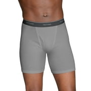 Fruit of the Loom Men's CoolZone Fly Black and Gray Boxer Briefs, Extended Sizes, 4 Pack
