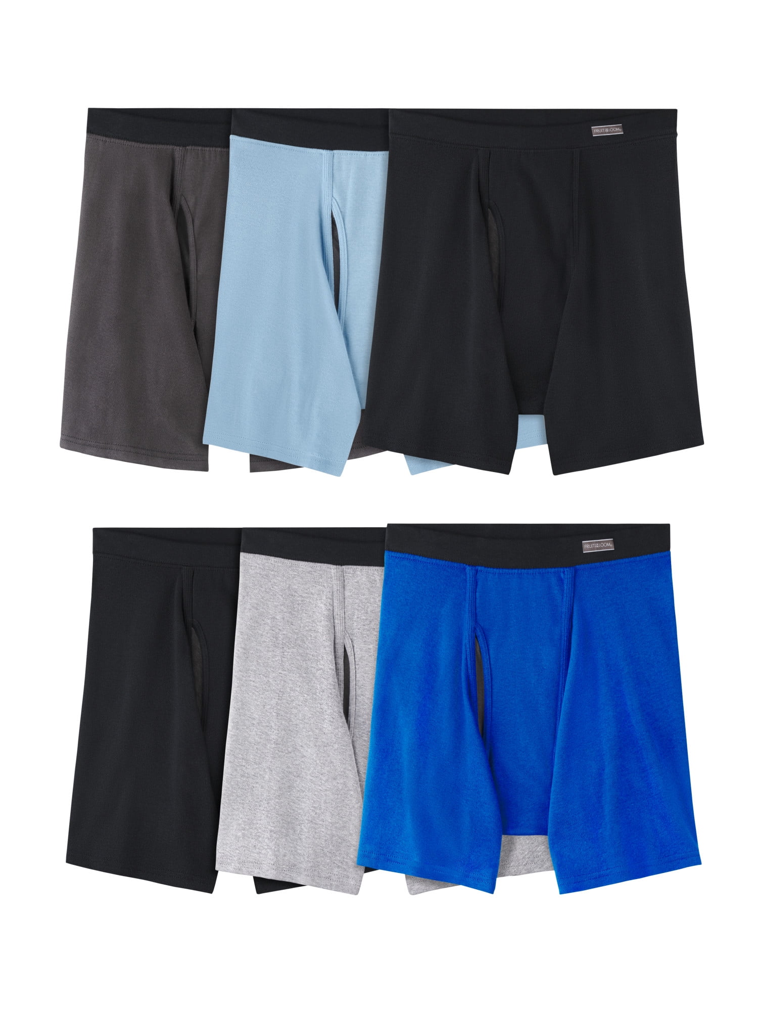 Fruit of the Loom Men's CoolZone Fly Boxer Briefs, 6 Pack, Sizes S3XL