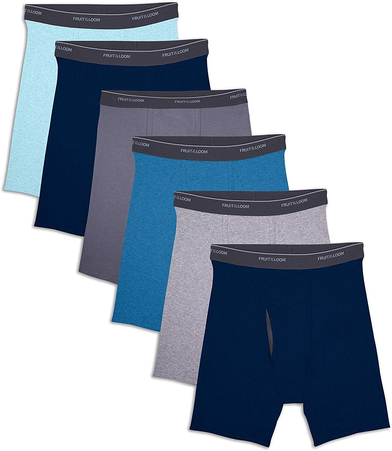 Fruit of the Loom Men's CoolZone Fly Boxer Briefs, 6 Pack 