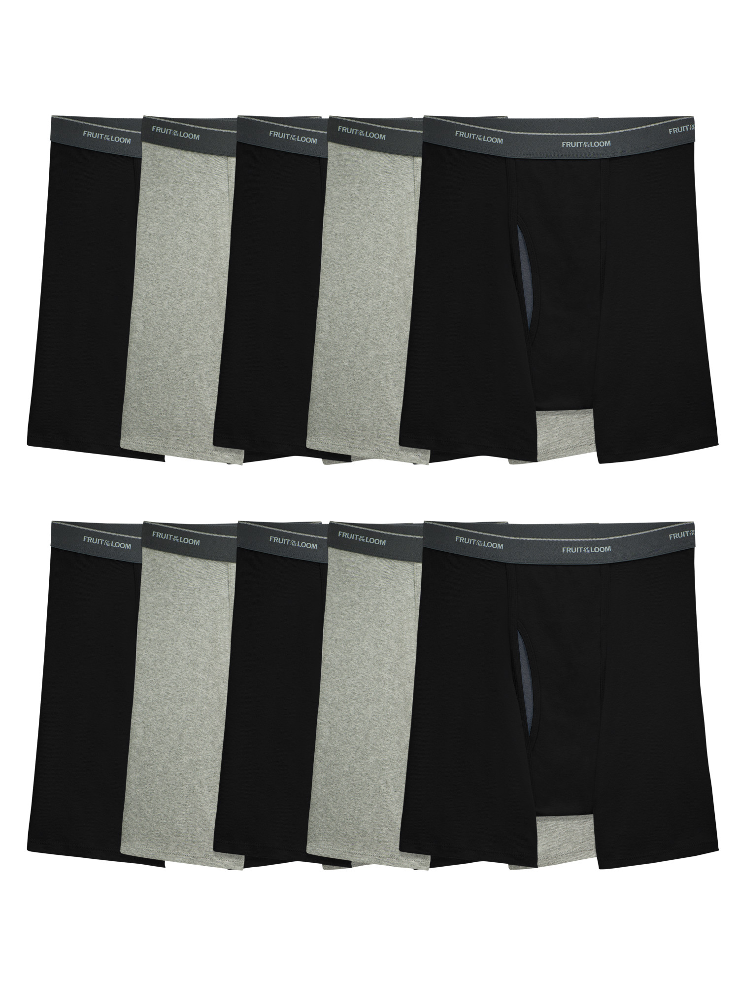 Basic Outfitter's Mens Open Fly Boxer Brief 3 Pack