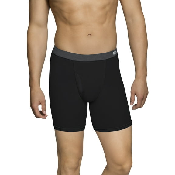 Fruit of the Loom Men's CoolZone Fly Covered Waistband Boxer Briefs, 5 Pack
