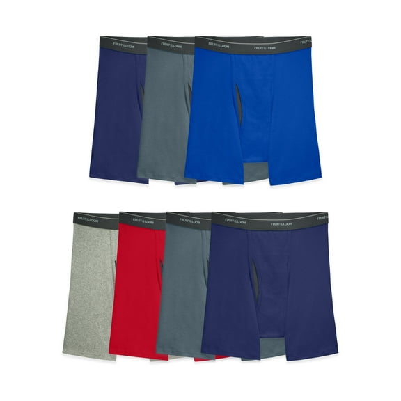 Fruit of the Loom Men's CoolZone Fly Long Leg Boxer Briefs, 7-Pack