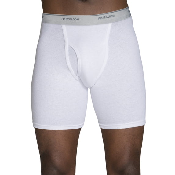Fruit of the Loom Men's CoolZone Fly White Boxer Briefs, 5 Pack