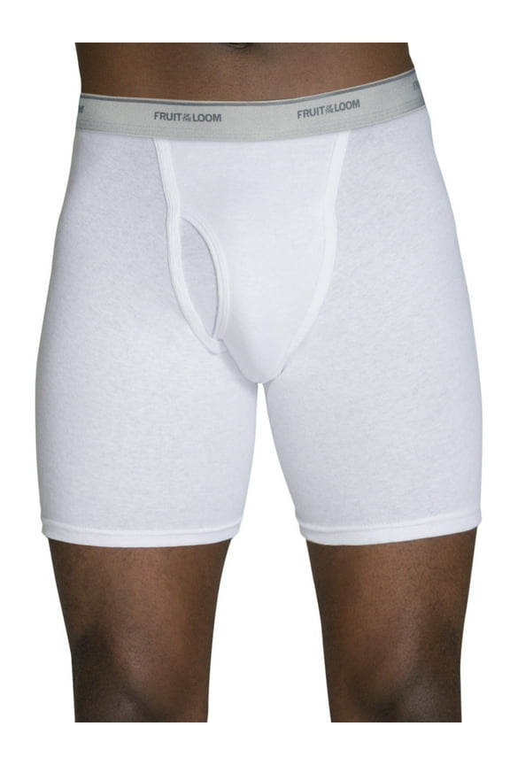 Men's CoolZone Fly White Boxer Briefs, 5 Pack