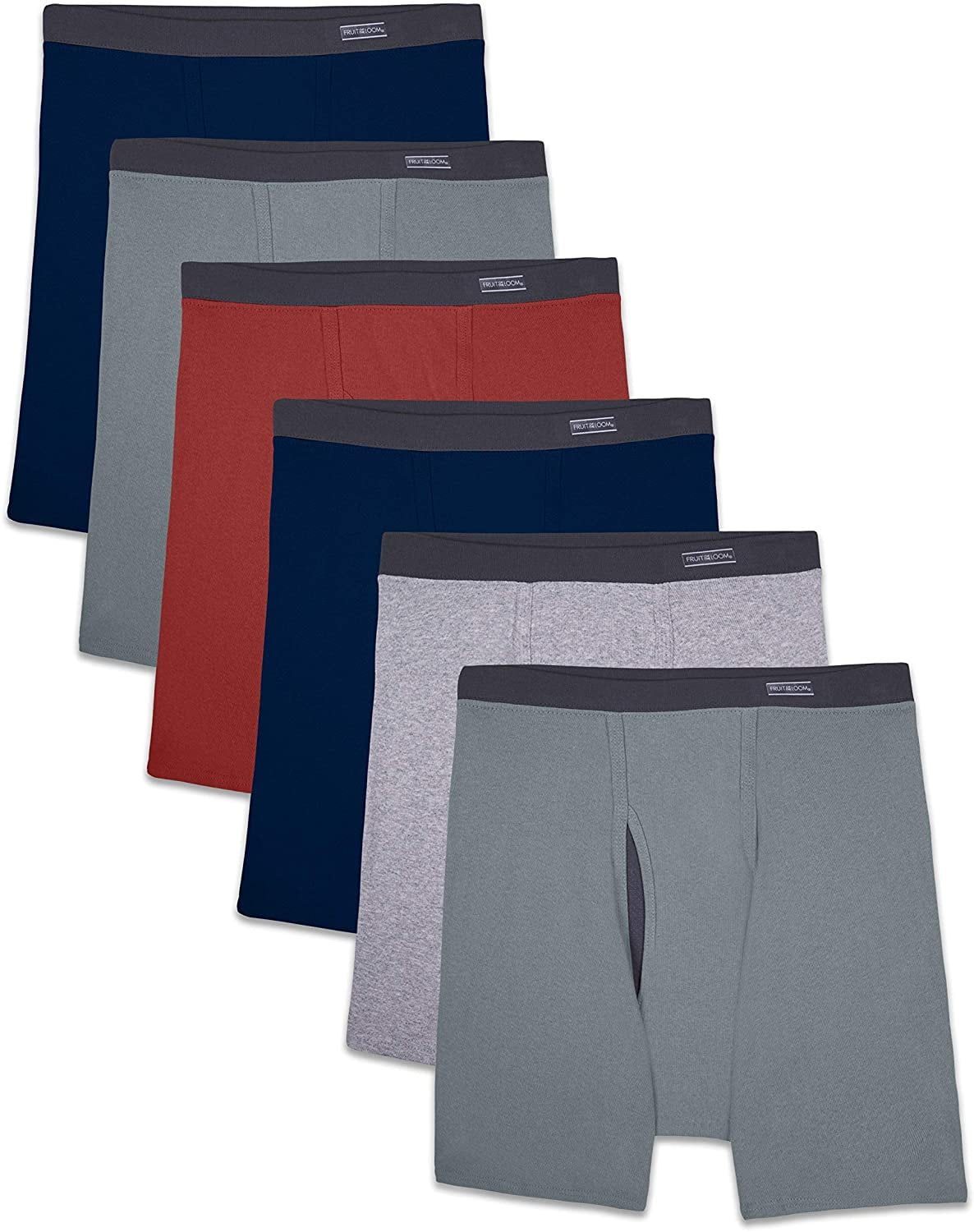 Fruit of the Loom Men's Coolzone Boxer Briefs Assorted Colors, 6 Pack