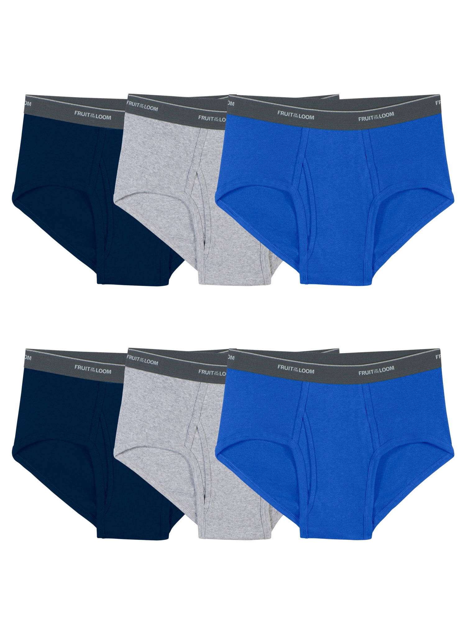 魅了 Fruit of the Loom Men's Cotton Briefs – 6-Pack, Moisture 服＆ファッション小物