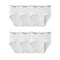 thumbnail image 1 of Fruit of the Loom Men's Cotton Briefs, Moisture-Wicking, Full Cut White Brief Underwear, 6-Pack, S-5XB, 1 of 8