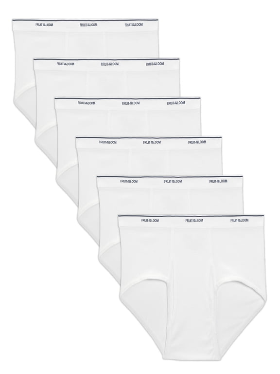 Big Men's White Briefs, 6 Pack, Sizes 2XB-5XB