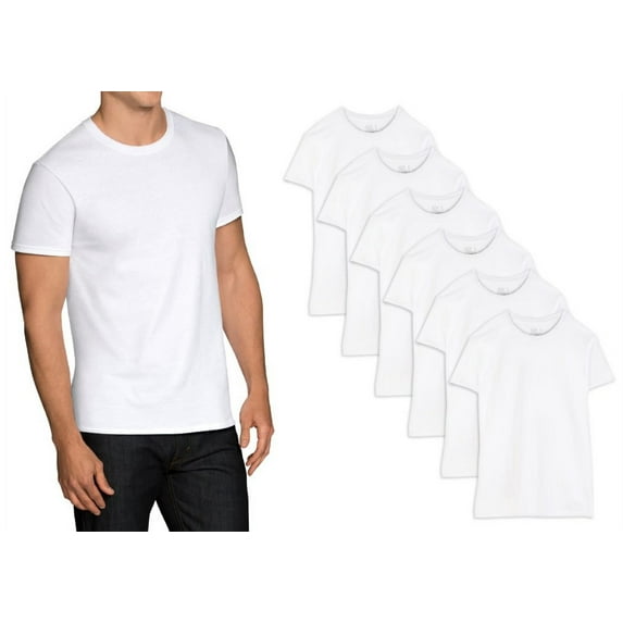 Fruit of the Loom Men's Cotton Crew-Neck Tagless Undershirts T-Shirts