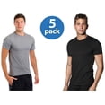 thumbnail image 1 of Fruit of the Loom Men's Cotton Crew-Neck Tagless Undershirts Tanks T-Shirts Black & Grey Cotton Undershirts, Medium, 1 of 1