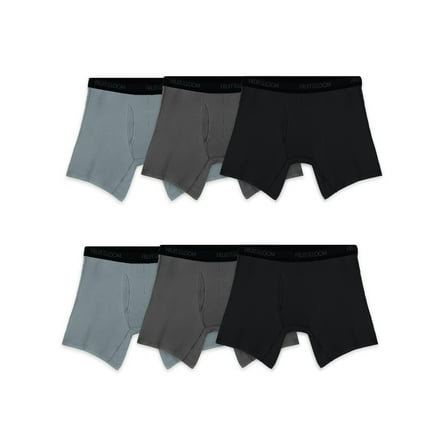 Fruit of the Loom Men's Cotton Stretch Boxer Briefs, 6-Pack