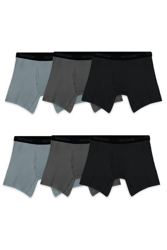 Men's Cotton Stretch Boxer Briefs, 6-Pack