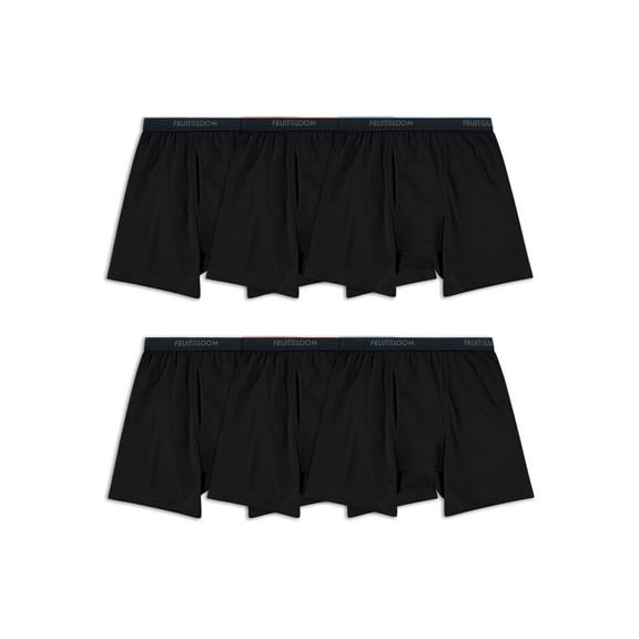 Fruit of the Loom Men's Cotton Stretch Boxer Briefs, 6-Pack