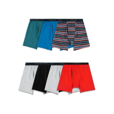 Fruit of the Loom Men's Cotton Stretch Boxer Briefs, 7-Pack