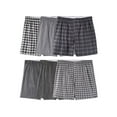 thumbnail image 1 of Fruit of the Loom Men's Cotton Stretch Woven Boxer, 6-Pack, 1 of 9