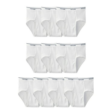 Fruit of the Loom Men's Cotton White Briefs, 10-Pack