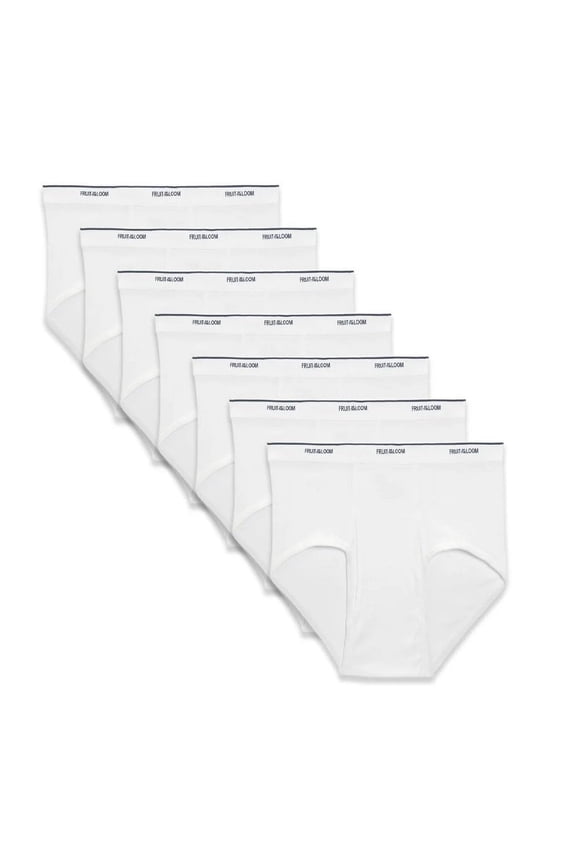 Men's Cotton White Briefs 7 Pack, S