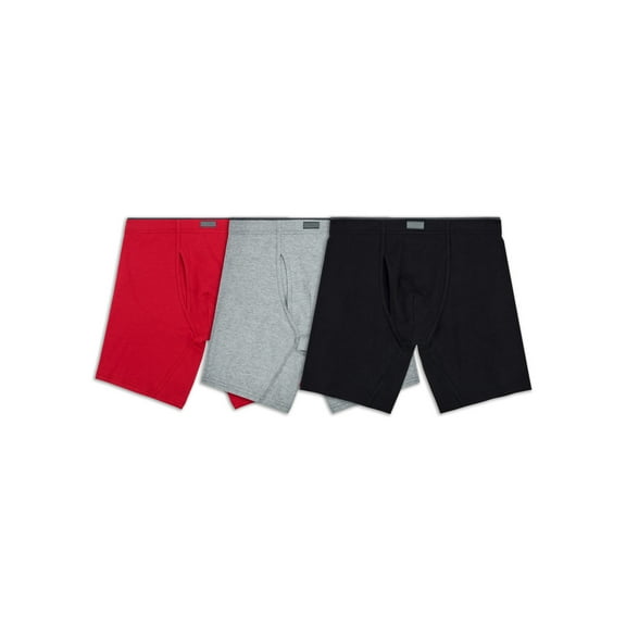Fruit of the Loom Men's Crafted Comfort Boxer Briefs, 3-Pack