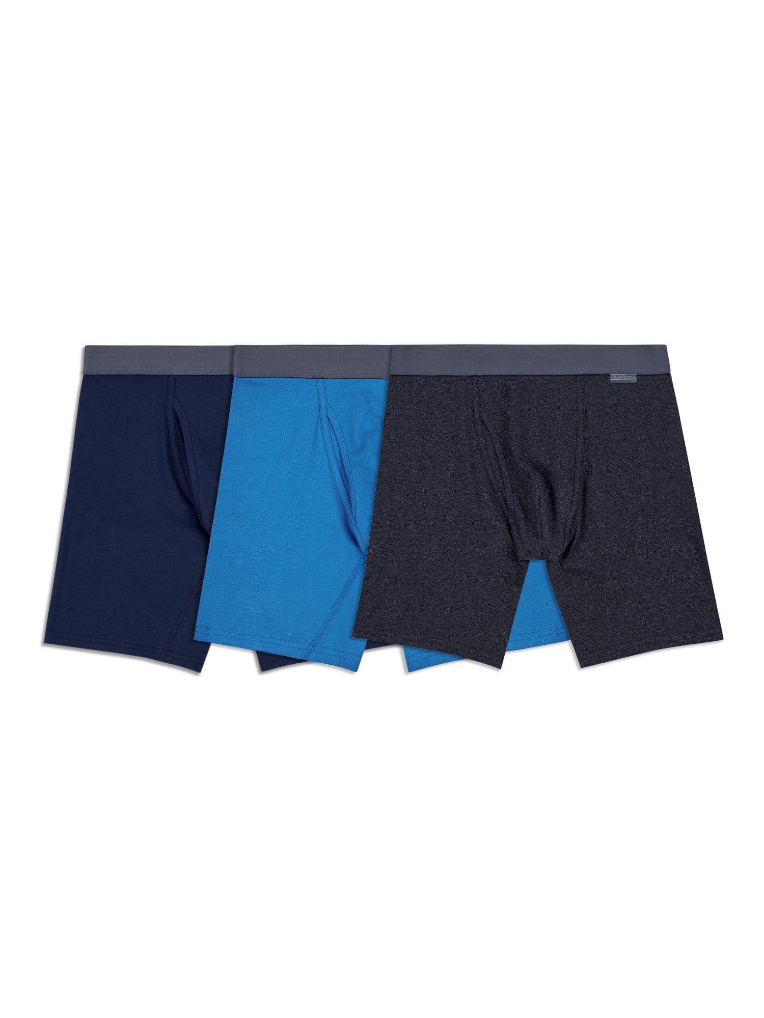 Fruit of the Loom Men's Crafted Comfort Long Leg Boxer Briefs, 3 Pack 