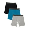 thumbnail image 1 of Fruit of the Loom Men's Crafted Comfort Stretch Boxer Briefs, Regular Leg-Assorted, Small, 1 of 6