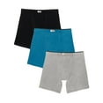 thumbnail image 1 of Fruit of the Loom Men's Crafted Comfort Stretch Boxer Briefs, Regular Leg-Covered Waistband-Assorted, Large, 1 of 7