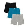 thumbnail image 1 of Fruit of the Loom Men's Crafted Comfort Stretch Boxer Briefs, Regular Leg-Covered Waistband-Assorted, X-Large, 1 of 7
