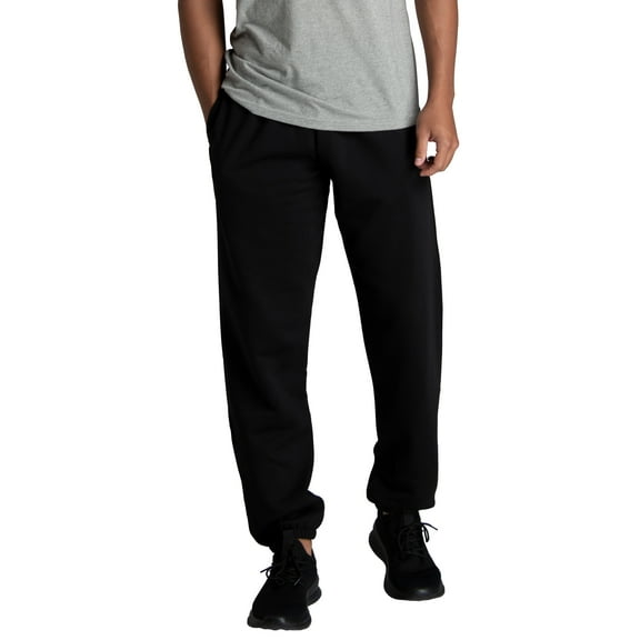 Fruit of the Loom Men's Crafted Comfort Super Soft Cotton Blend Elastic Bottom Fleece Sweatpants, Sizes S-2XL