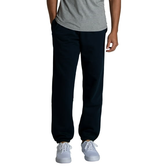 Fruit of the Loom Men's Crafted Comfort Super Soft Cotton Blend Elastic Bottom Fleece Sweatpants, Sizes S-2XL