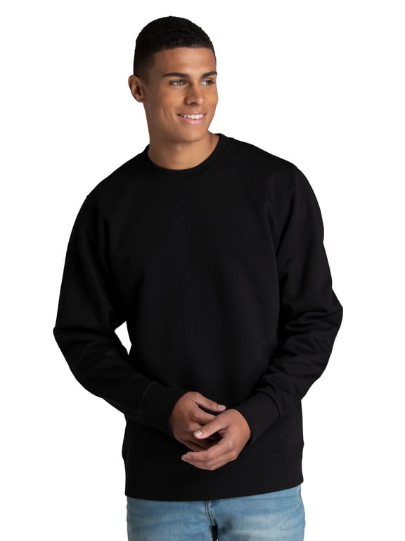 Men's Crafted Comfort Super Soft Cotton Blend Fleece Crew Sweatshirt, Sizes S - 2XL